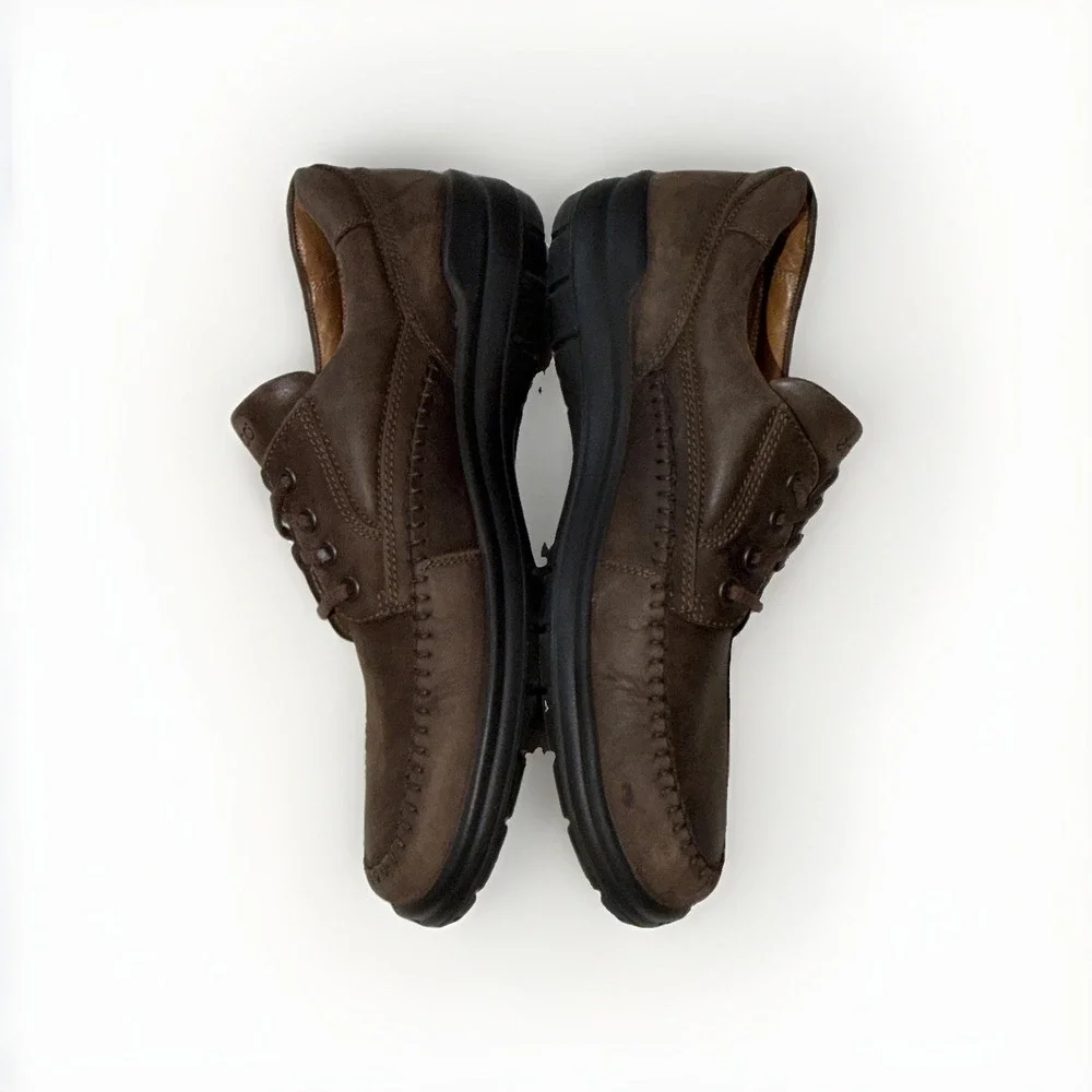 ECCO Seawalker Brown Leather Lace up Oxford Loafer Men's 47 US Size 13-13.5